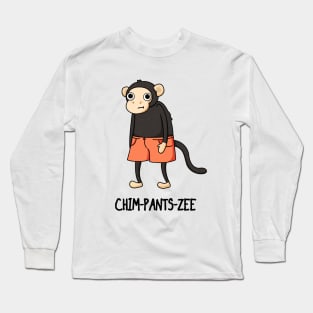 Chim-pants-zee Funny Animal Pun Long Sleeve T-Shirt